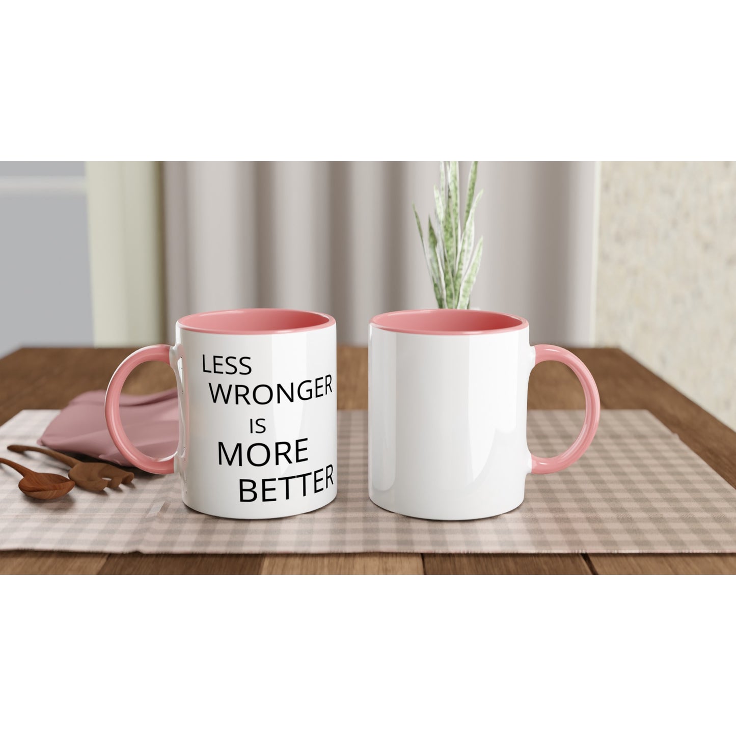 White 11oz Ceramic Mug with Color Inside