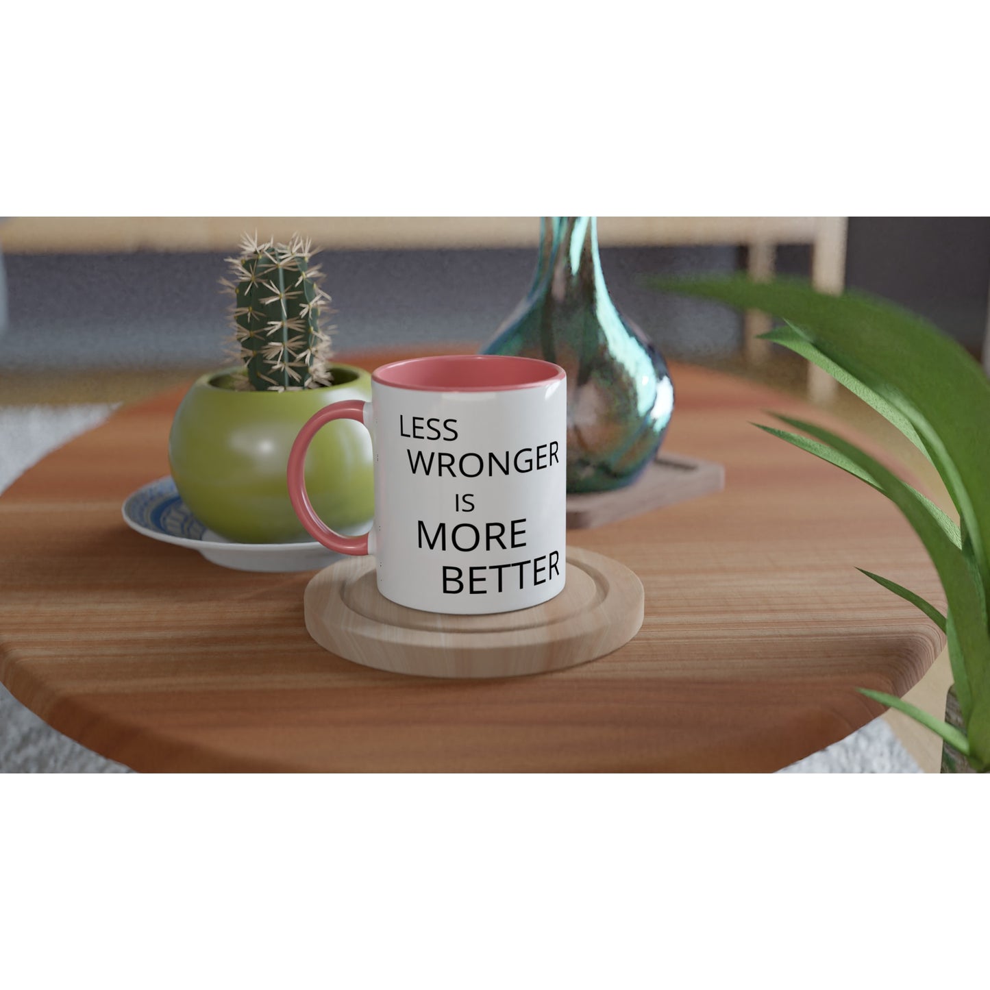 White 11oz Ceramic Mug with Color Inside
